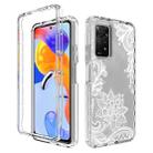 For Xiaomi Redmi Note 11 Pro PC+TPU Transparent Painted Phone Case(White Flower) - 1