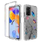 For Xiaomi Redmi Note 11 Pro PC+TPU Transparent Painted Phone Case(Tree Butterflies) - 1