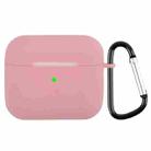 Wireless Earphone Silicone Protective Case with Carabiner For AirPods 3(Thin Persimmon) - 1