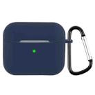 Wireless Earphone Silicone Protective Case with Carabiner For AirPods 3(Midnight Blue) - 1