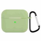 Wireless Earphone Silicone Protective Case with Carabiner For AirPods 3(Matcha Green) - 1