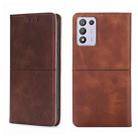 For OPPO K9s/Realme Q3s Cow Texture Magnetic Horizontal Flip Leather Phone Case(Dark Brown) - 1