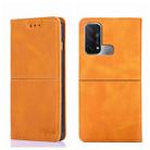 For OPPO Reno5 A Cow Texture Magnetic Horizontal Flip Leather Phone Case(Light Brown) - 1