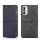 For OPPO Realme GT Explorer Maste/Realme GT Master/Realme Q3 Pro Carnival Cow Texture Magnetic Horizontal Flip Leather Phone Case(Black) - 1