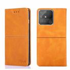 For OPPO Realme Narzo 50A Cow Texture Magnetic Horizontal Flip Leather Phone Case(Light Brown) - 1