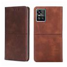 For vivo S10/S10 Pro Cow Texture Magnetic Horizontal Flip Leather Phone Case(Dark Brown) - 1