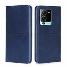 For vivo S15 Pro 5G Cow Texture Magnetic Horizontal Flip Leather Phone Case(Blue) - 1