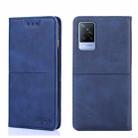 For vivo V21 4G/V21 5G Cow Texture Magnetic Horizontal Flip Leather Phone Case(Blue) - 1