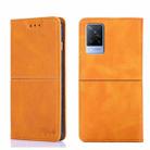 For vivo V21 4G/V21 5G Cow Texture Magnetic Horizontal Flip Leather Phone Case(Light Brown) - 1