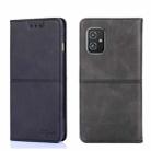 For Asus ZenFone 8 ZS590KS Cow Texture Magnetic Horizontal Flip Leather Phone Case(Black) - 1