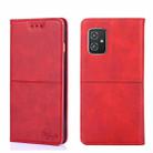 For Asus ZenFone 8 ZS590KS Cow Texture Magnetic Horizontal Flip Leather Phone Case(Red) - 1