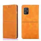 For Asus ZenFone 8 ZS590KS Cow Texture Magnetic Horizontal Flip Leather Phone Case(Light Brown) - 1