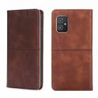 For Asus ZenFone 8 ZS590KS Cow Texture Magnetic Horizontal Flip Leather Phone Case(Dark Brown) - 1