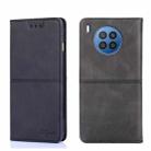 For Huawei Nova 8i Cow Texture Magnetic Horizontal Flip Leather Phone Case(Black) - 1