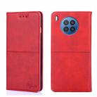 For Huawei Nova 8i Cow Texture Magnetic Horizontal Flip Leather Phone Case(Red) - 1