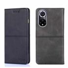 For Huawei Nova 9 Cow Texture Magnetic Horizontal Flip Leather Phone Case(Black) - 1