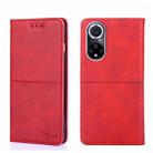 For Huawei Nova 9 Cow Texture Magnetic Horizontal Flip Leather Phone Case(Red) - 1