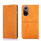 For Huawei Nova 9 Cow Texture Magnetic Horizontal Flip Leather Phone Case(Light Brown) - 1