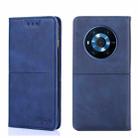 For Honor Magic3 Cow Texture Magnetic Horizontal Flip Leather Phone Case(Blue) - 1