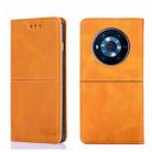 For Honor Magic3 Cow Texture Magnetic Horizontal Flip Leather Phone Case(Light Brown) - 1