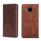 For Nokia C20 Plus Cow Texture Magnetic Horizontal Flip Leather Phone Case(Dark Brown) - 1