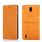 For Nokia C01 Plus/C1 2nd Editon Cow Texture Magnetic Horizontal Flip Leather Phone Case(Light Brown) - 1