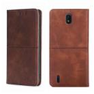 For Nokia C01 Plus/C1 2nd Editon Cow Texture Magnetic Horizontal Flip Leather Phone Case(Dark Brown) - 1