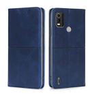 For Nokia C21 Plus Cow Texture Magnetic Horizontal Flip Leather Phone Case(Blue) - 1