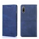 For Sony Xperia ACE II Cow Texture Magnetic Horizontal Flip Leather Phone Case(Blue) - 1