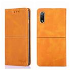 For Sony Xperia ACE II Cow Texture Magnetic Horizontal Flip Leather Phone Case(Light Brown) - 1