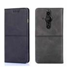 For Sony Xperia Pro-I Cow Texture Magnetic Horizontal Flip Leather Phone Case(Black) - 1