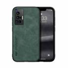 For vivo X70 Pro Skin Feel Magnetic Leather Back Phone Case(Green) - 1