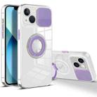 For iPhone 14 Sliding Camera Cover Design TPU Phone Case (Purple) - 1