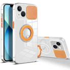 For iPhone 14 Plus Sliding Camera Cover Design TPU Phone Case (Orange) - 1