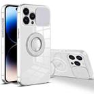 For iPhone 14 Pro Sliding Camera Cover Design TPU Phone Case(White) - 1