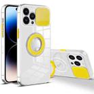 For iPhone 14 Pro Sliding Camera Cover Design TPU Phone Case(Yellow) - 1