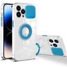 For iPhone 14 Pro Sliding Camera Cover Design TPU Phone Case(Sky Blue) - 1