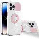 For iPhone 14 Pro Max Sliding Camera Cover Design TPU Phone Case (Pink) - 1