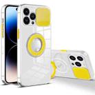 For iPhone 14 Pro Max Sliding Camera Cover Design TPU Phone Case (Yellow) - 1