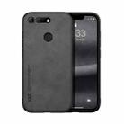 For Honor V20 Skin Feel Magnetic Leather Back Phone Case(Dark Grey) - 1