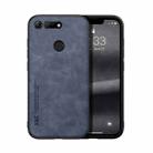 For Honor V20 Skin Feel Magnetic Leather Back Phone Case(Blue) - 1