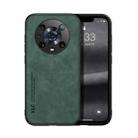For Honor Magic4 Pro Skin Feel Magnetic Leather Back Phone Case(Green) - 1