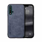 For Honor 20 Skin Feel Magnetic Leather Back Phone Case(Blue) - 1