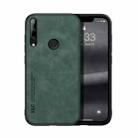 For Huawei Enjoy 10 Plus Skin Feel Magnetic Leather Back Phone Case(Green) - 1