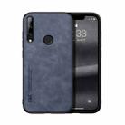 For Huawei Enjoy 10 Plus Skin Feel Magnetic Leather Back Phone Case(Blue) - 1