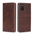 For Samsung Galaxy A03S US Edition165.85mm Cow Texture Magnetic Horizontal Flip Leather Phone Case(Dark Brown) - 1