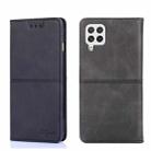 For Samsung Galaxy A22 5G Cow Texture Magnetic Horizontal Flip Leather Phone Case(Black) - 1