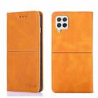 For Samsung Galaxy M12/F12 Cow Texture Magnetic Horizontal Flip Leather Phone Case(Light Brown) - 1