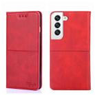 For Samsung Galaxy S21 Cow Texture Magnetic Horizontal Flip Leather Phone Case(Red) - 1