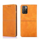 For Xiaomi Redmi 10 Cow Texture Magnetic Horizontal Flip Leather Phone Case(Light Brown) - 1